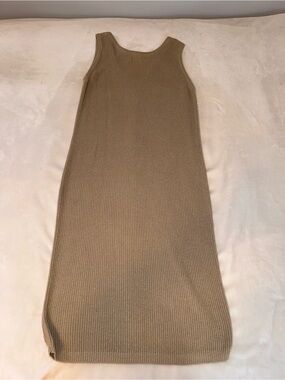 Vintage 100% Cotton Knit Dress With Buttons
